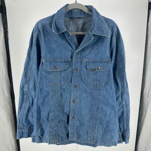 Vintage 70s Lee Denim Button Shirt Shacket Size LR